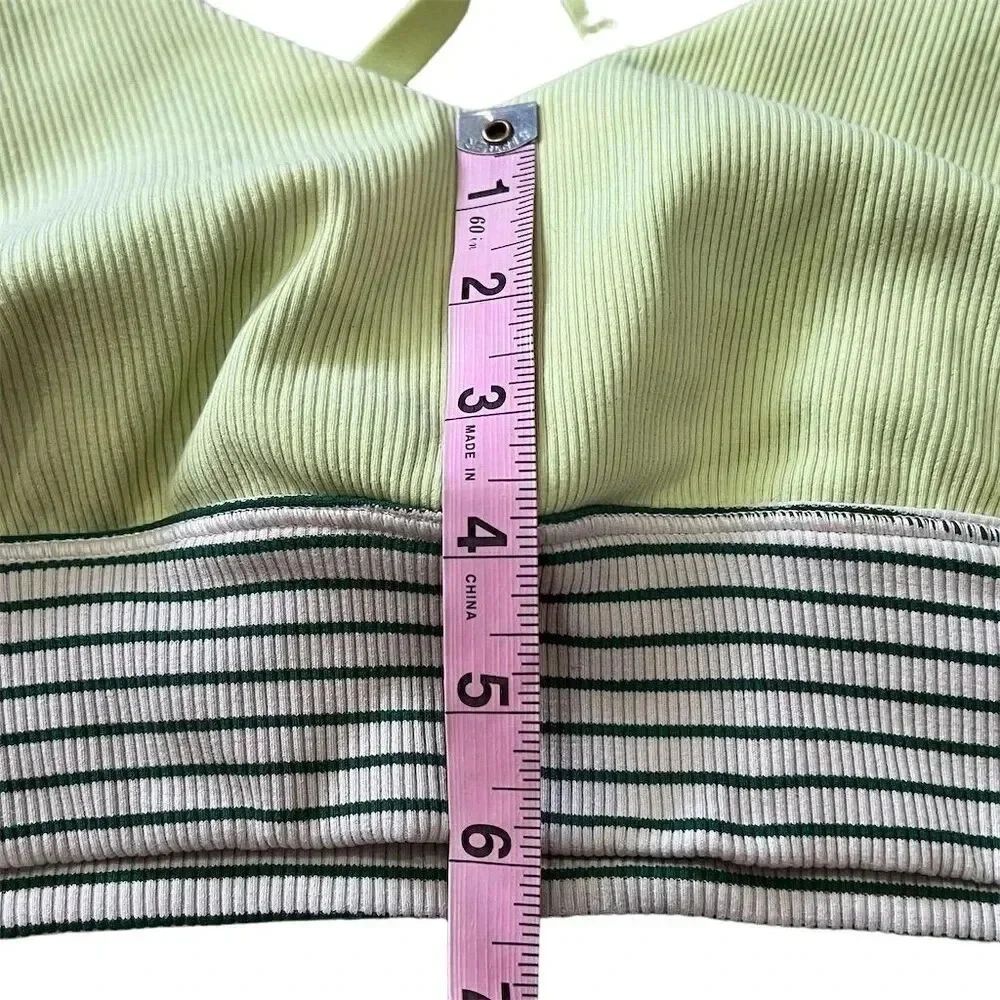 Offline by‎ Aerie Women's L Green Neon Sports Bra Medium Support